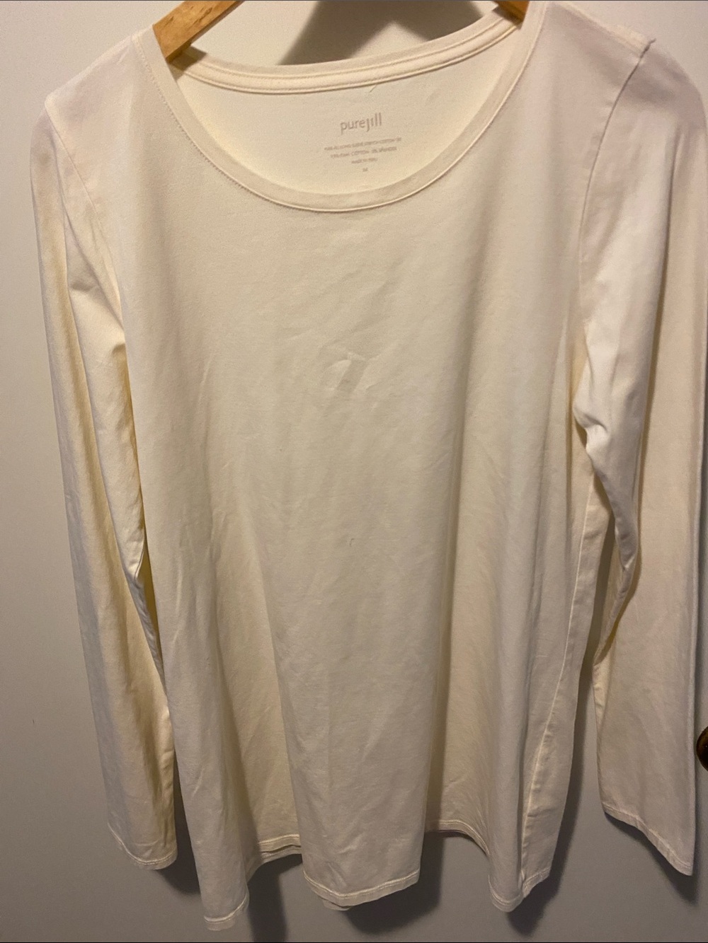 Pure Jill Women's Long Sleeve Crewneck Tee — Soft Cream